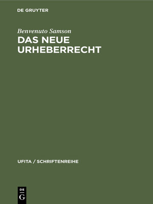 cover image of Das neue Urheberrecht
